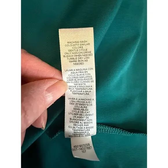 Chico’s Teal Stretch Tank Top Size 3 XL Classic Layering Basic - Picture 5 of 6